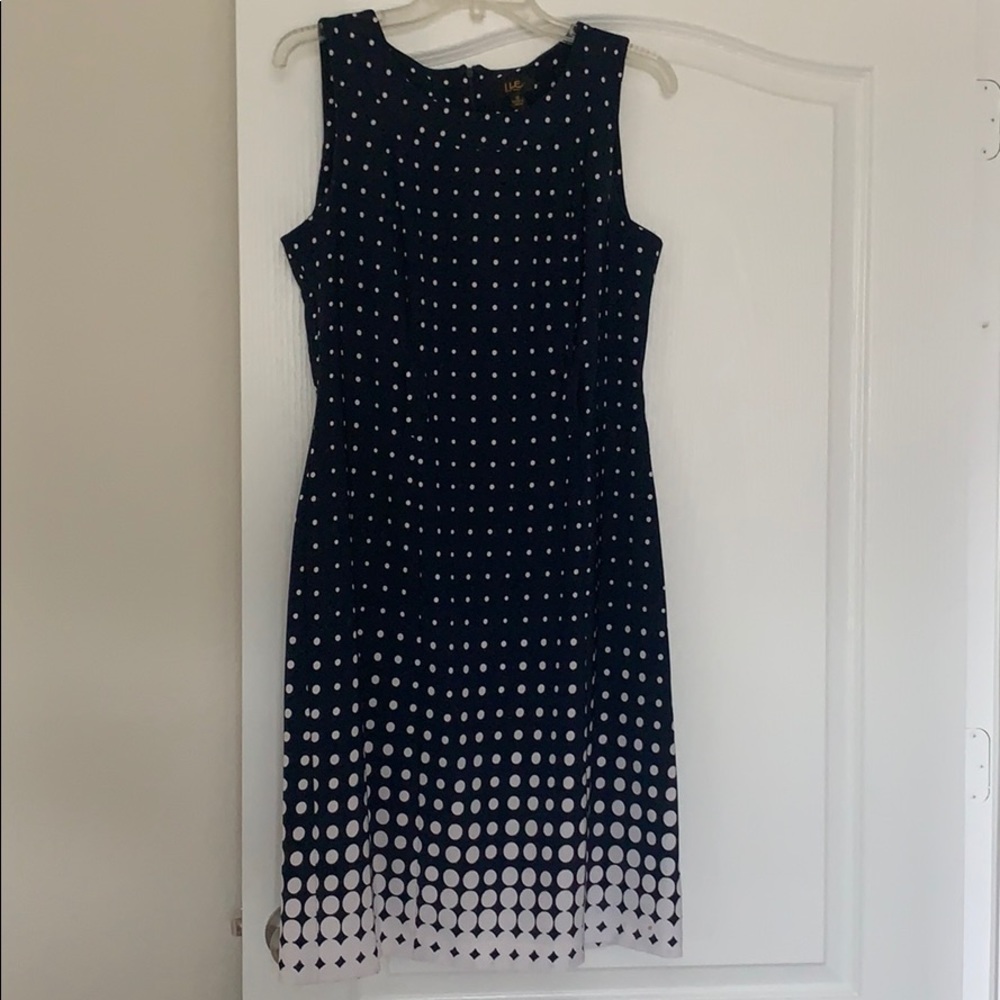 Blue polkadot dress size 10